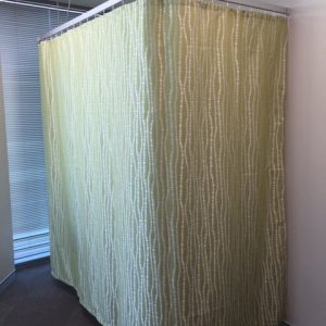 Bedscreen tracks with Pop fabric - All Track Supplies